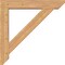 Ekena Millwork Traditional Slat Smooth Bracket w/ Offset Brace, Western Red Cedar, 7 1/2"W x 42"D x 42"H BKT0806X42X42TRA06SWR - alternate 3
